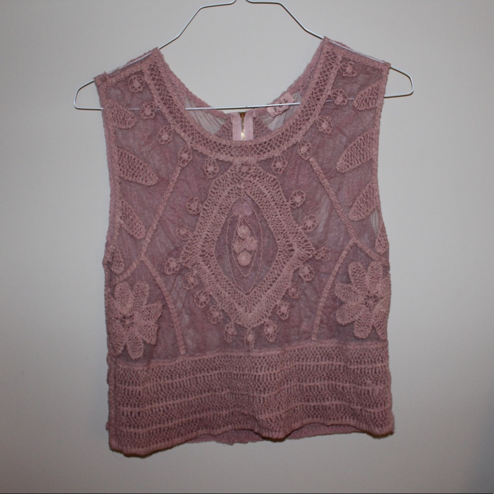 blush textured blouse